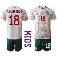 Mexico Andres Guardado #18 Fotballklær Bortedraktsett Barn VM 2022 Kortermet (+ korte bukser)